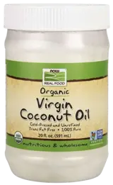 NOW Foods Coconut Oil Organic Virgin Кокосово Масло - 570 грама, 39 дози