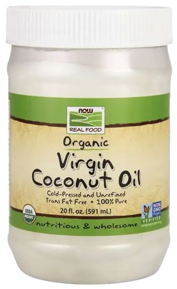 NOW Foods Coconut Oil Organic Virgin Кокосово Масло - 570 грама, 39 дози