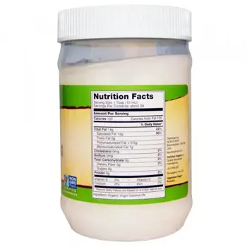 NOW Foods Coconut Oil Organic Virgin Кокосово Масло - 570 грама, 39 дози
