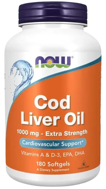 NOW Foods Cod Liver Oil 1000 мг Масло от Дроб на Треска