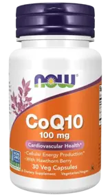 NOW Foods CoQ10 100 мг with Hawthorn Berry CoQ10 Убиквинон