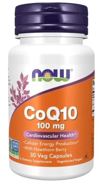 NOW Foods CoQ10 100 мг with Hawthorn Berry CoQ10 Убиквинон