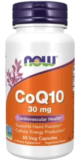 NOW Foods CoQ10 30 мг CoQ10 Убиквинон