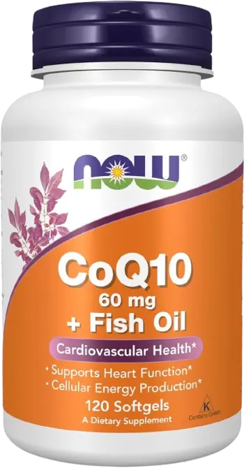 NOW Foods CoQ10 60 мг + Omega 3 CoQ10 Убиквинон + Омега 3