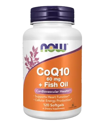 NOW Foods CoQ10 60 мг + Omega 3 Коензим Q10 Убиквинон