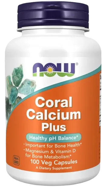 NOW Foods Coral Calcium Plus with Calcium, Magnesium & Vitamin D Коралов Калций + Добавени Витамин Д и Магнезий