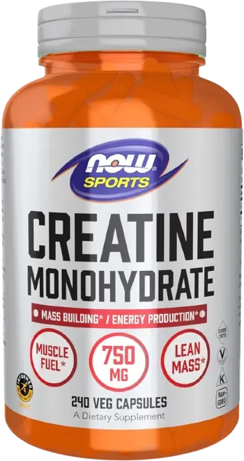 NOW Foods Creatine Mono Стандартизиран Kреатин Монохидрат на Капсули