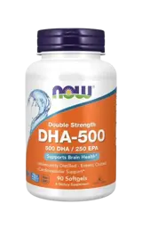 NOW Foods DHA 500 мг Double Strength Рибено Масло Докохексаенова Киселина