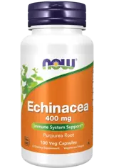 NOW Foods Echinacea 400 мг Ехинацея - 100 веге капсули, 50 дози