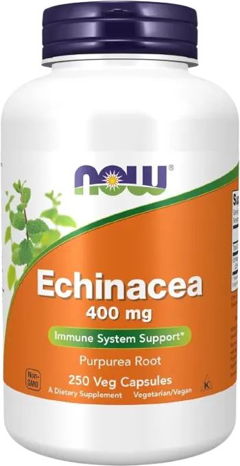 NOW Foods Echinacea 400 мг Ехинацея - 100 веге капсули, 50 дози