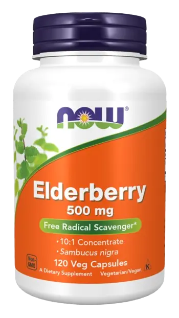 NOW Foods Elderberry 500 мг Бъз