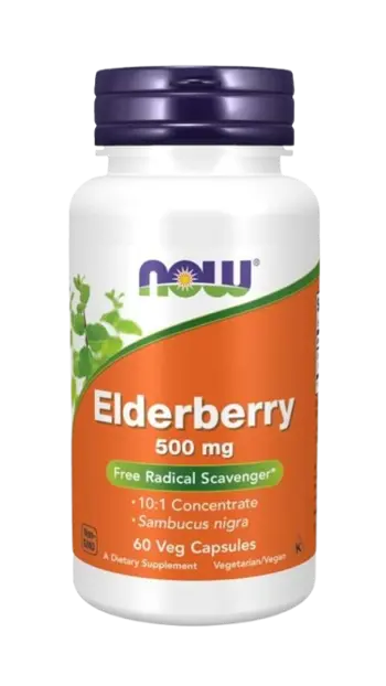 NOW Foods Elderberry 500 мг Бъз