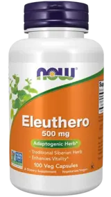 NOW Foods Eleuthero Siberian Ginseng 500 мг Елеутеро Сибирски Жен-Шен