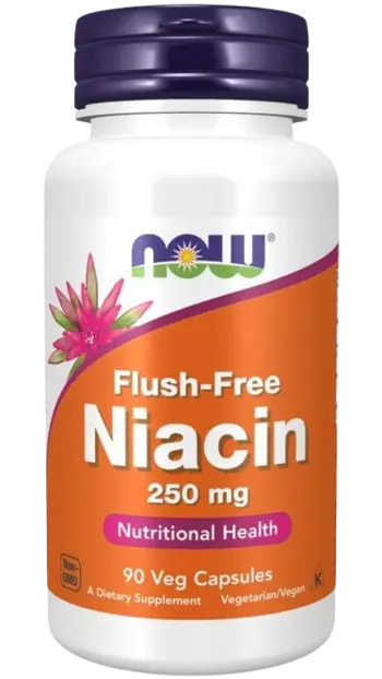 NOW Foods Flush-Free Niacin 250 мг Витамин Б-3 Ниацин