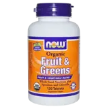 NOW Foods Fruit & Greens Organic 1000 мг - 120 таблетки, 120 дози