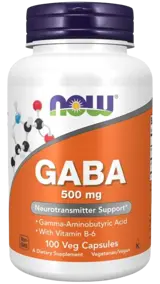 NOW Foods GABA 500 мг + B6 2 мг