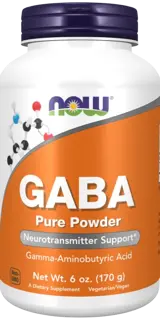 NOW Foods GABA Powder 500 мг Гама Аминобутировата Киселина на Прах - 170 грама, 340 дози