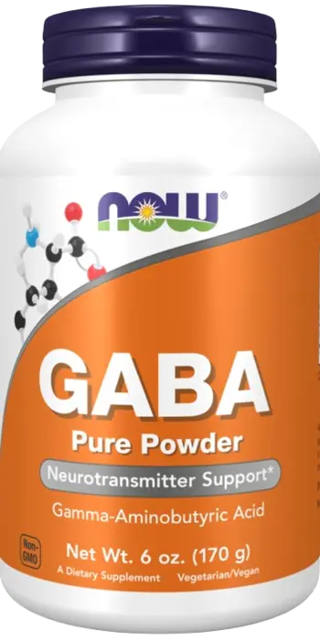 NOW Foods GABA Powder 500 мг Гама Аминобутировата Киселина на Прах - 170 грама, 340 дози