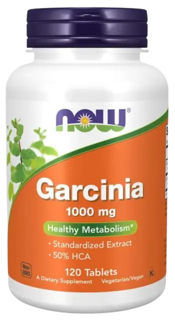 NOW Foods Garcinia 1000 мг Гарциния Камбоджа - 120 таблетки, 120 дози