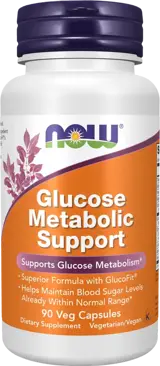 NOW Foods Glucose Metabolic Support В подкрепа на метаболизма на глюкозата х 90 капсули