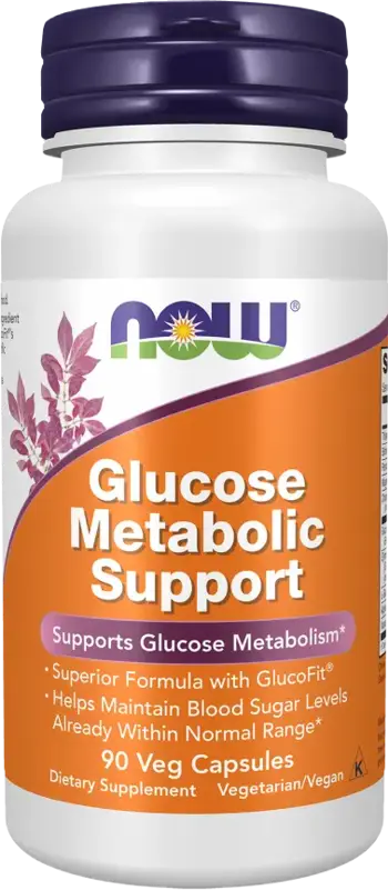 NOW Foods Glucose Metabolic Support В подкрепа на метаболизма на глюкозата х 90 капсули