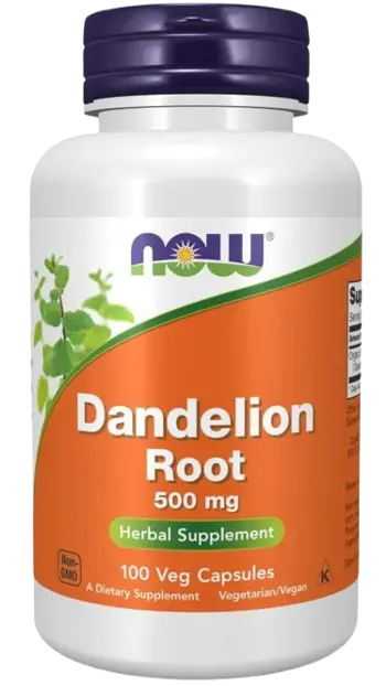 NOW Foods Глухарче Kорен 500 мг Dandellion Root - 100 веге капсули, 50 дози
