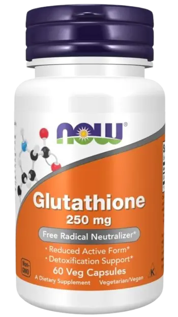 NOW Foods Glutathione 250 мг Глутатион - 60 веге капсули, 60 дози