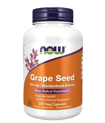 NOW Foods Grape Seed 100 мг Standardized Extract Екстракт от Гроздови Семки