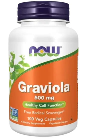 NOW Foods Graviola 500 мг Гравиола - 100 веге капсули, 50 дози