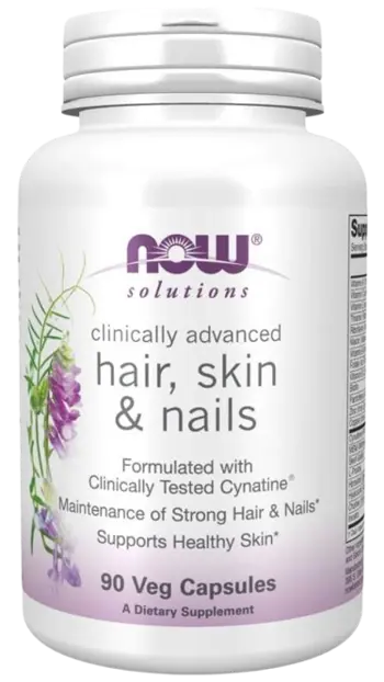 NOW Foods Hair, Skin & Nails Clinical Витамини за Коса, Кожа и Нокти - 90 веге капсули, 30 дози