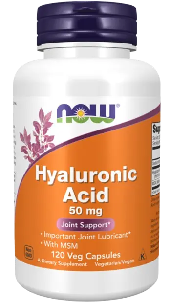 NOW Foods Hyaluronic Acid 50 мг with MSM и Хиалуронова Киселина