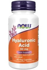 NOW Foods Hyaluronic Acid 50 мг with MSM и Хиалуронова Киселина