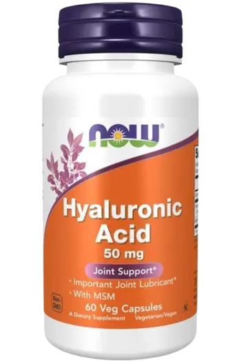 NOW Foods Hyaluronic Acid 50 мг with MSM и Хиалуронова Киселина
