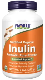 NOW Foods Inulin Powder Pure FOS Инулин - 227 грама, 81 дози