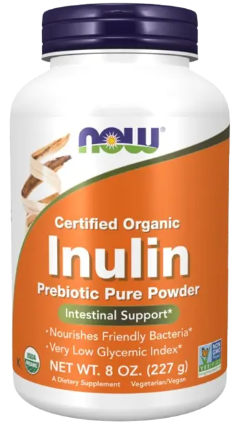 NOW Foods Inulin Powder Pure FOS Инулин - 227 грама, 81 дози