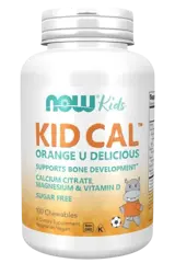 NOW Foods Kid Cal Калций и Магнезий за Деца - 100 дъвчащи таблетки, 100 дози