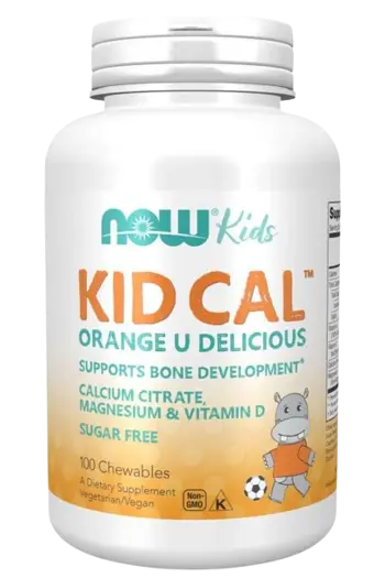 NOW Foods Kid Cal Калций и Магнезий за Деца - 100 дъвчащи таблетки, 100 дози
