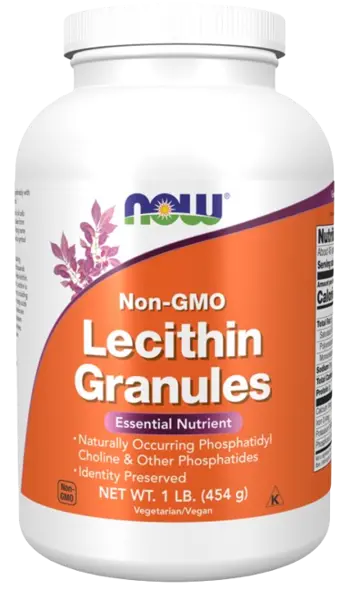 NOW Foods Lecithin Granules Non-GMO Лецитин - 454 грама, 45 дози