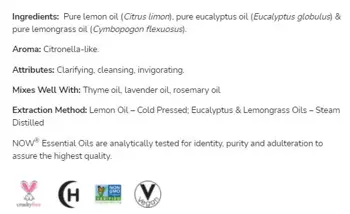 NOW Foods Lemon & Eucalyptus Oil Blend Масло от Лимон и Евкалипт - 30 мл