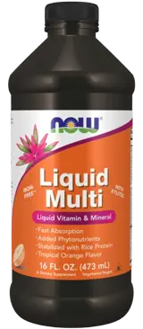 NOW Foods Liquid Multi Течни Мултивитамини Без Желязо - 473 мл, 32 дози
