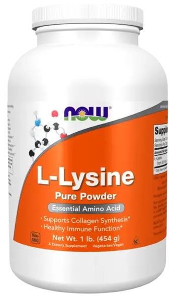 NOW Foods L-Lysine Powder L-Лизин на Прах - 454 грама, 822 дози