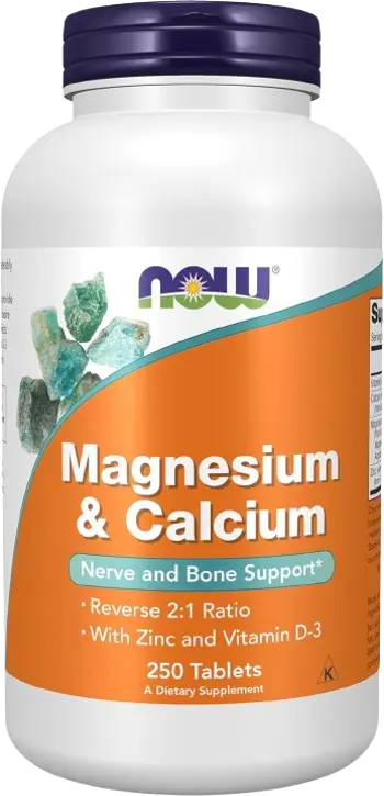 NOW Foods Magnesium & Calcium with Vitamin D3 & L-OptiZinc Калций и Магнезий + Витамин D3 и Цинк
