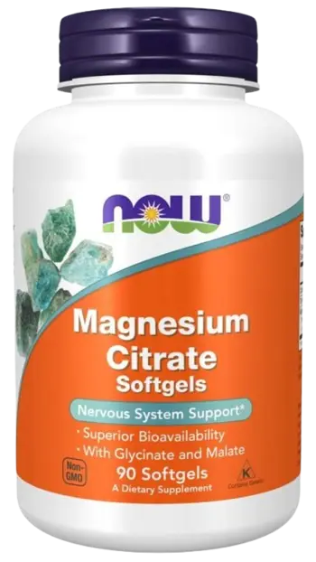 NOW Foods Magnesium Citrate Softgels 134 мг Магнезиев Цитрат