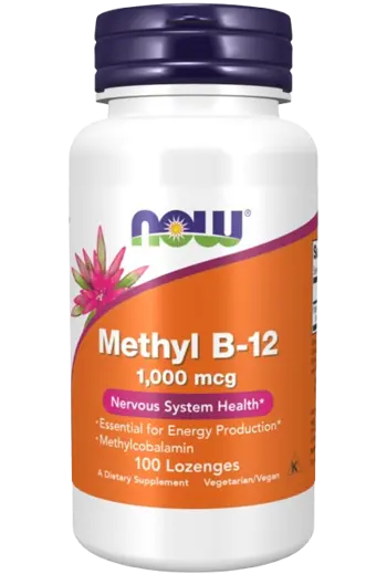 NOW Foods Methyl B-12 1000 мг  Витамин Б-12 - 100 подезични таблетки, 100 дози