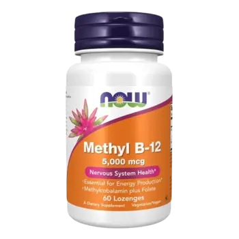 NOW Foods Methyl B-12 5000 мкг with Folic Acid Quatrefolic® Витамин Б-12