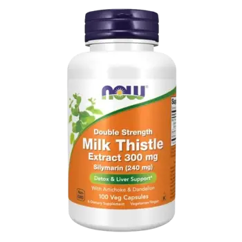 NOW Foods Milk Thistle - Silymarin Extract Double Strength with Artichoke & Dandelion Магарешки Бодил / Силимарин + Артишок и Глухарче