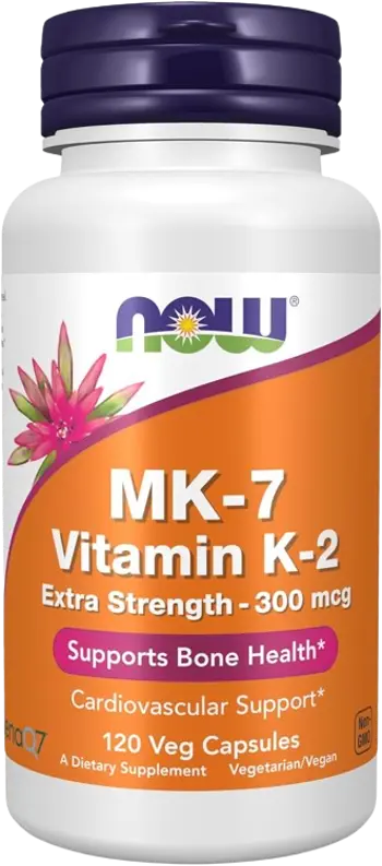 NOW Foods MK-7 Vitamin K-2 300 мг Extra Strength MenaQ7® Витамин МК7 / Менакинон