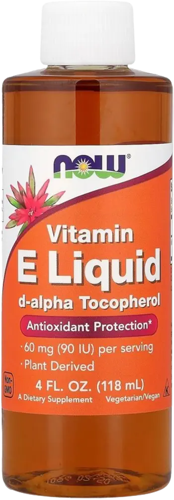 NOW Foods Natural Vitamin E Liquid d-alpha Tocopherol Течен Витамин E