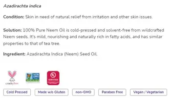 NOW Foods Neem Oil 100% Pure Azadirachta Indica 100% Чисто Масло от Нийм - 30 мл