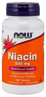 NOW Foods Niacin 500 мг Витамин Б-3 Ниацин